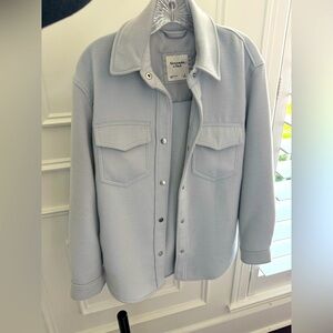 NWOT ABERCROMBIE Baby Blue Shirt Jacket/shacket